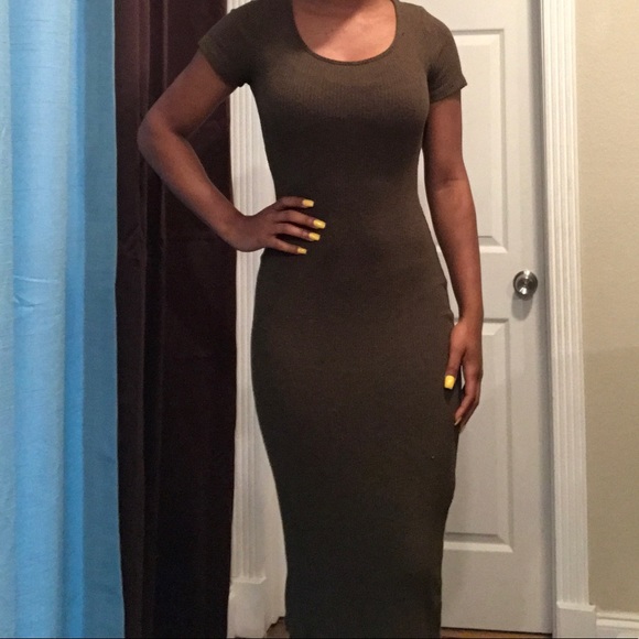 green emerald velvet dress Pink Bodycon Maxi Dress